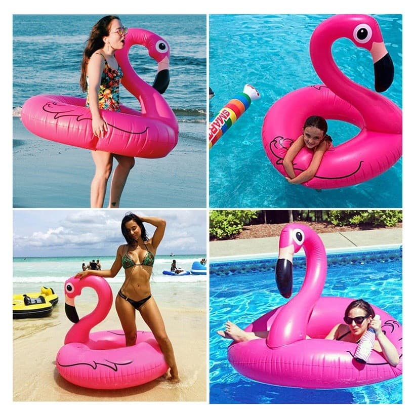 Boia Flamingo Adulto Rosa 120cm Inflável Piscina Praia