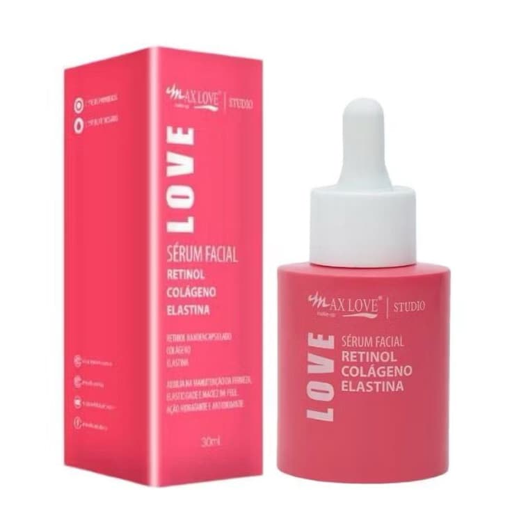 Sérum Facial Firmeza do Rosto Retinol Colágeno Elastina Max Love