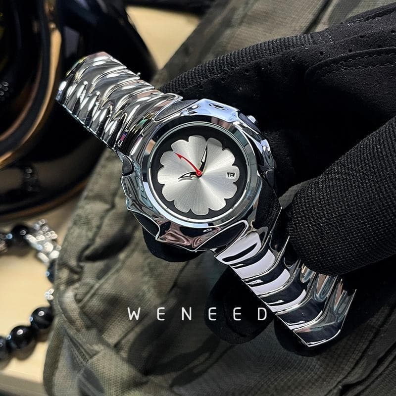 Ins Relógios Y2K Estilo Retro Mecânico-Forma Única , Moda Pessoal Versátil , Relógio De Pulso Masculino Elegante