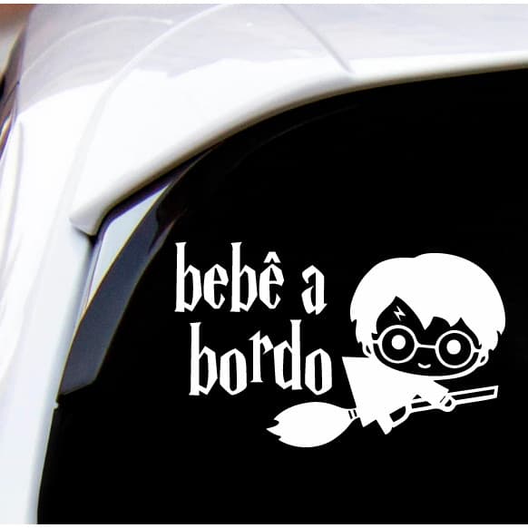 adesivo bebê a bordo carro harry potter hp