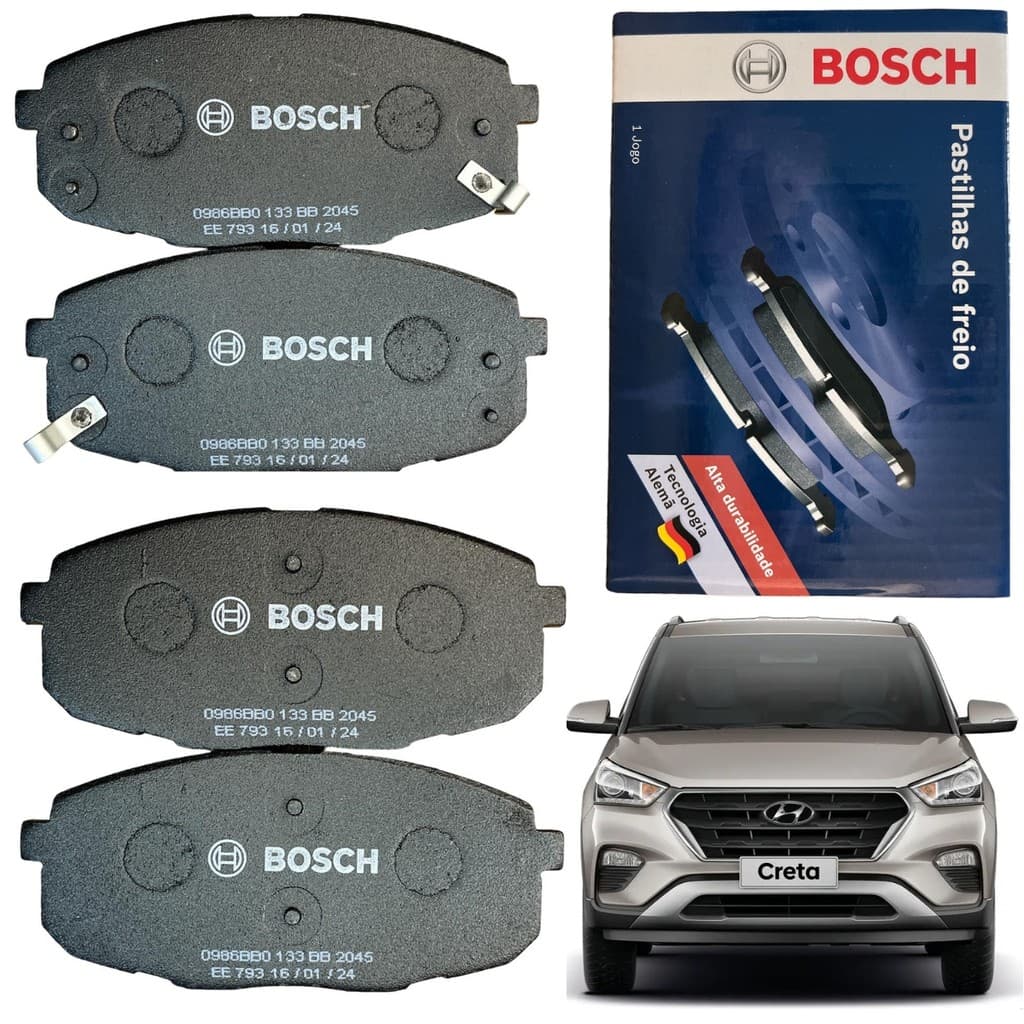 Pastilha de Freio Creta 1.6 2.0 2016 2017 2018 2019 2020 2021 Bosch Dianteira