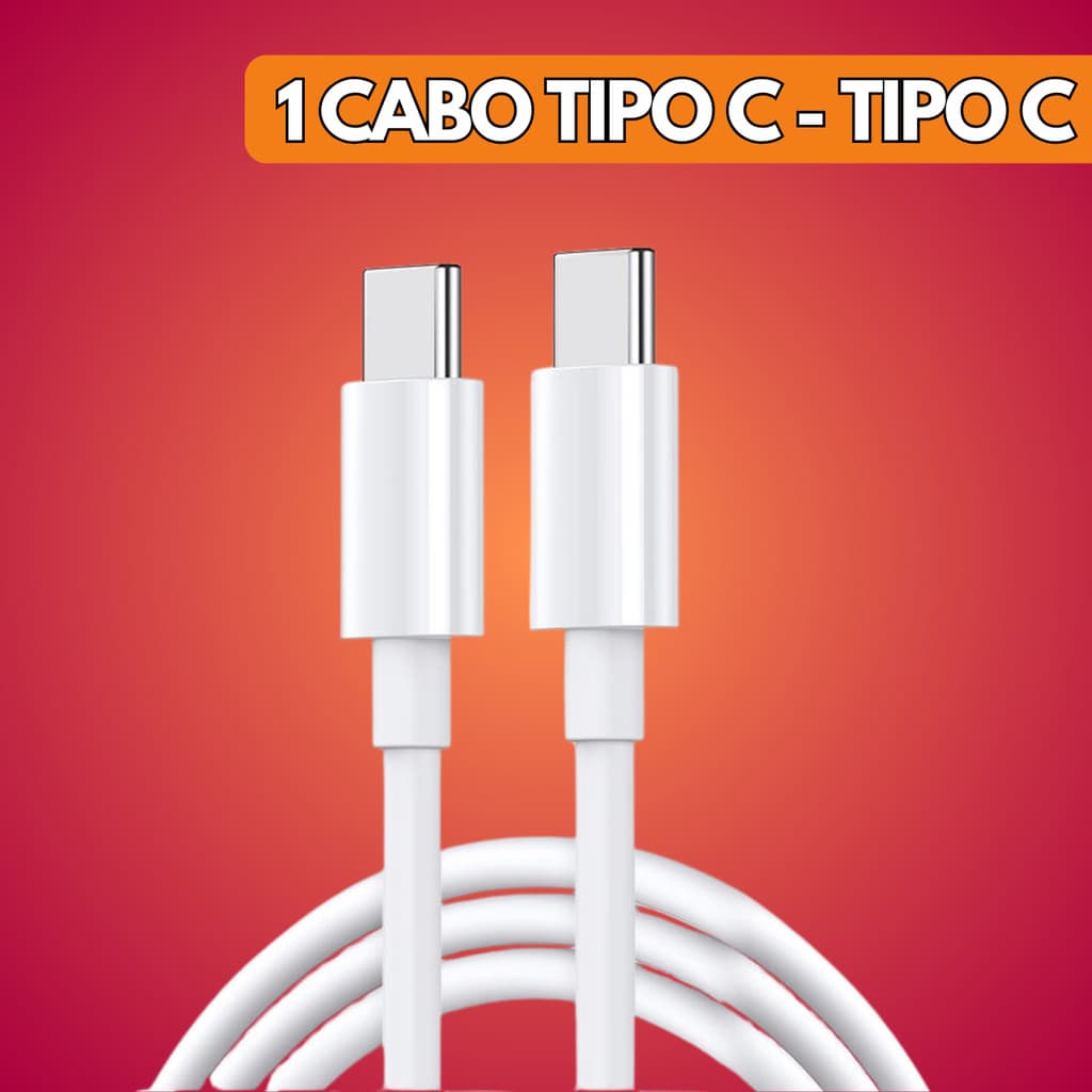 Cabo Tipo C- Tipo C Dois Lados Para Cabo De Carga Rápida Cabo