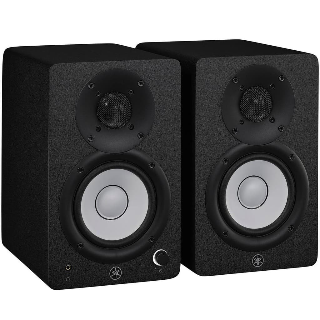 Par de Monitores de Estúdio Near Field Yamaha HS4 Bass-Reflex de 2 Vias 110v Preto