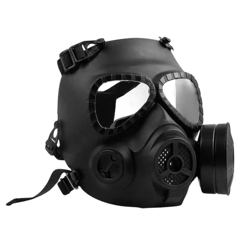 Máscara Airsoft Decorativa Rossi com Filtro Preta – Estilo Tático, Confortável e Resistente para Jogos e Treinamento