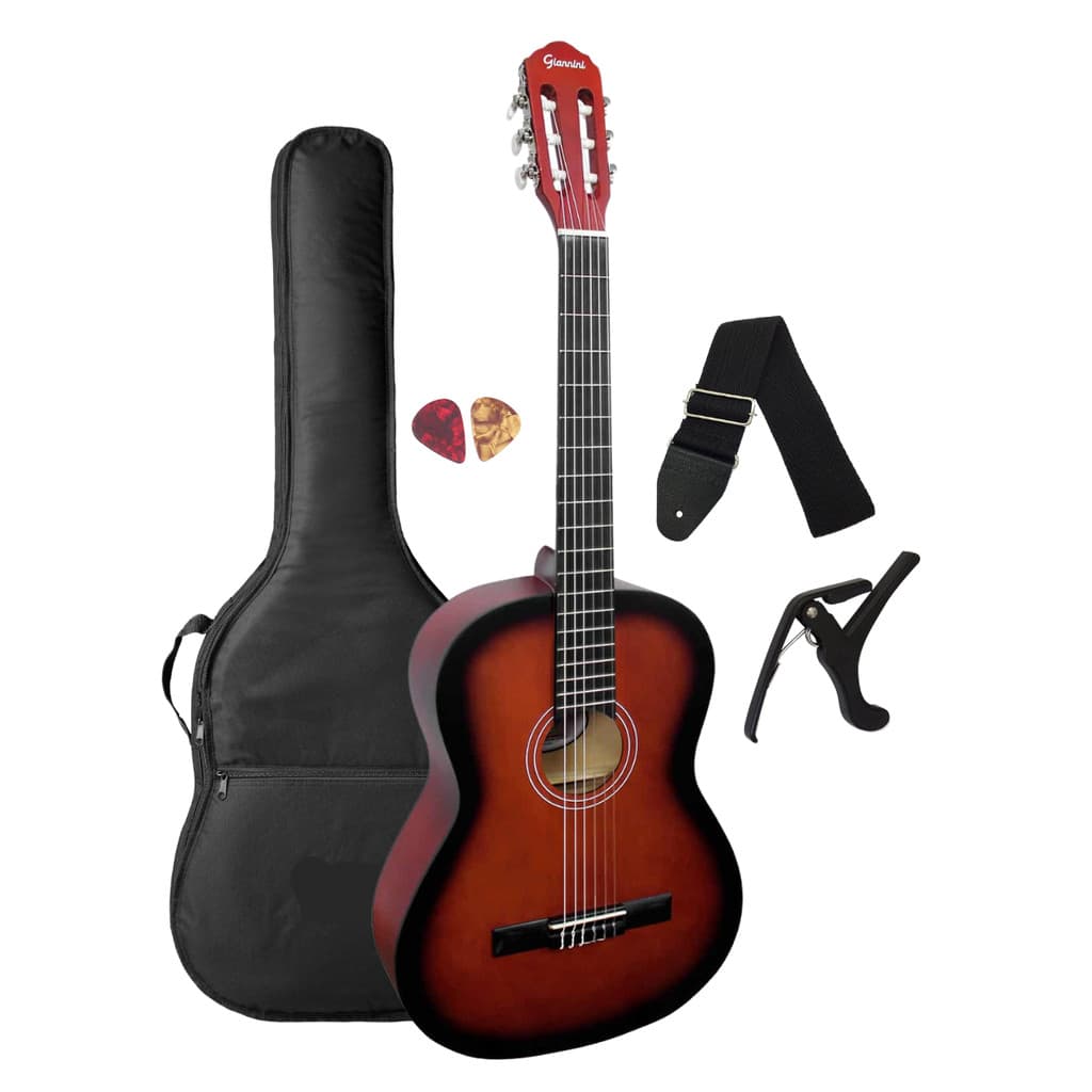 Violão Acústico Nylon Giannini N-14 Sunburst + Acessórios