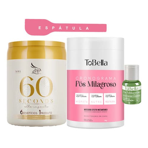 Zap 60 Seconds + Tobella Mascara Pós Milagroso Nutre Hidrata