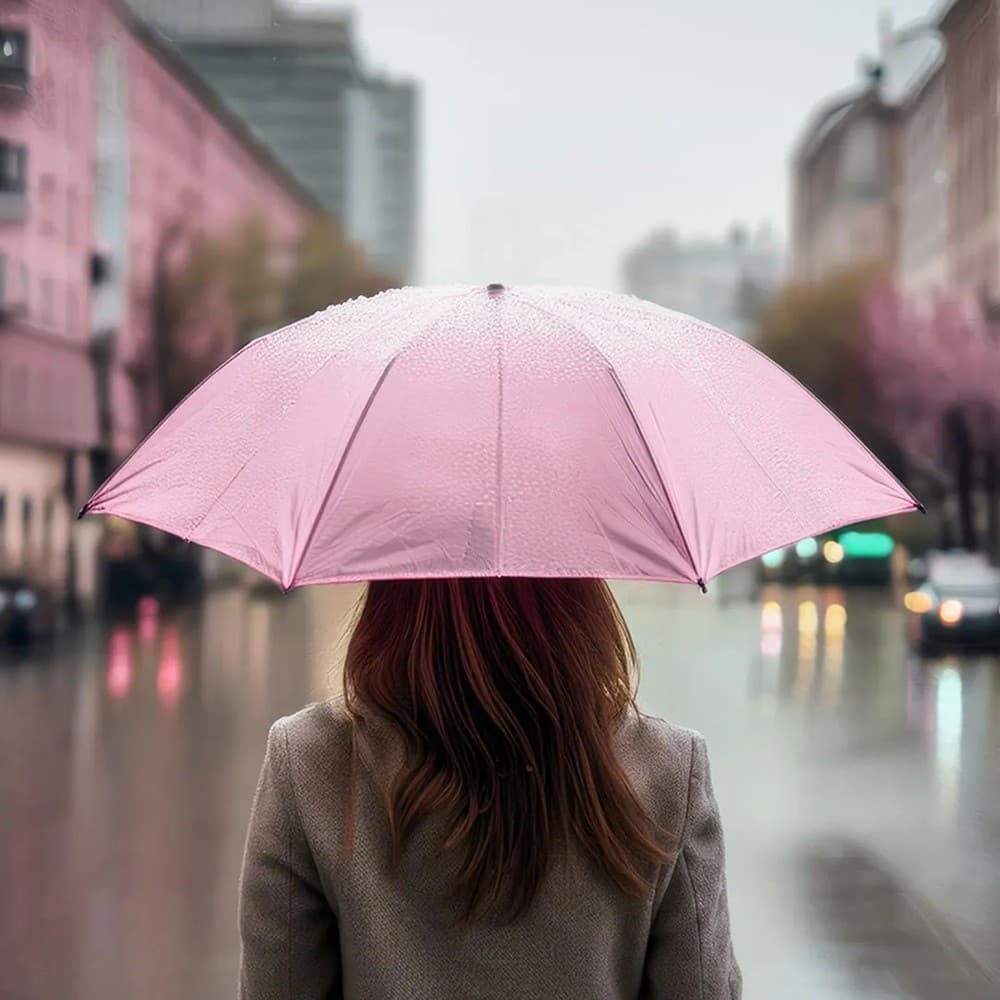 Sombrinha Compacta Unissex Dobrável Resistente ao Vento | Portátil e Leve para Viagem
