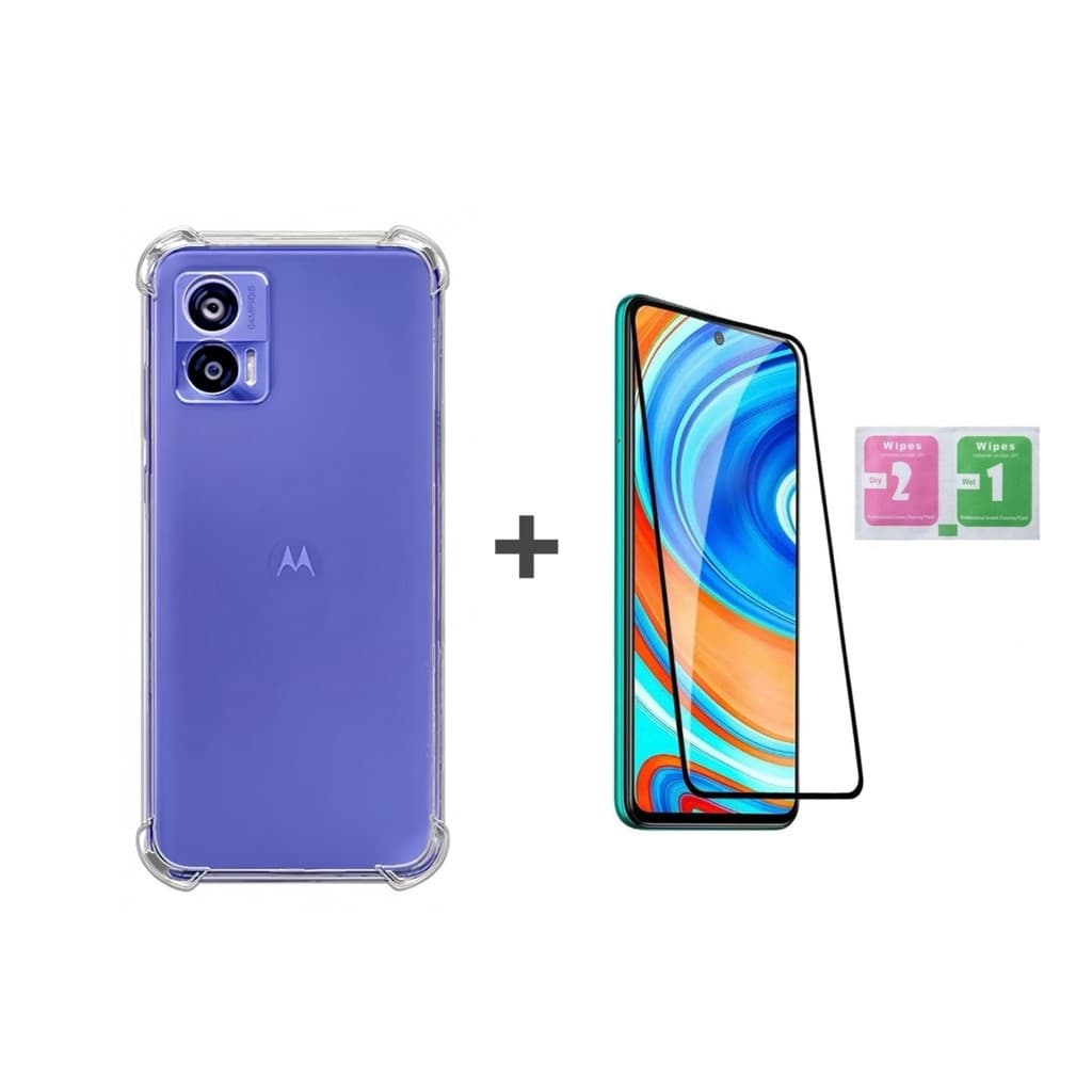 Capa Capinha Motorola EDGE 30NEO Anti Impacto Transparente + película Vrido 3D / 9D