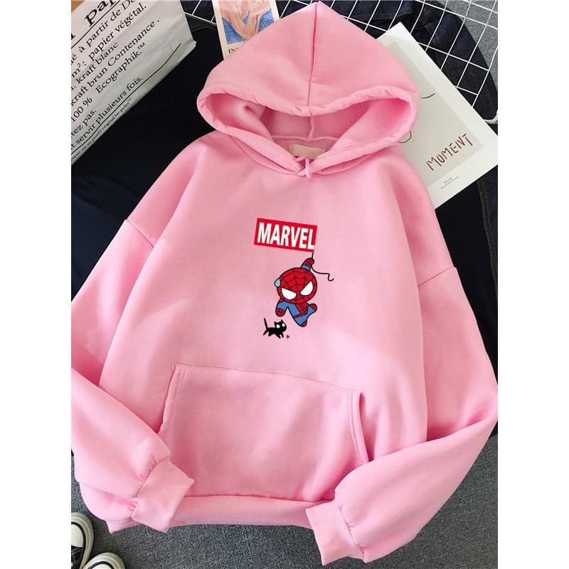 Moletom Canguru Com Capuz Masculino e Feminino Algodão Aranha Promoção Unissex Inverno Frio