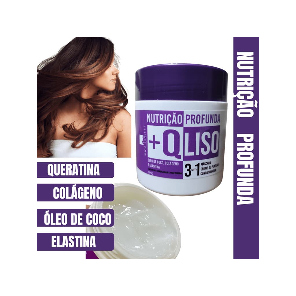 Máscara Capilar Tratamento de Nutrição Profunda 500g +Q liso