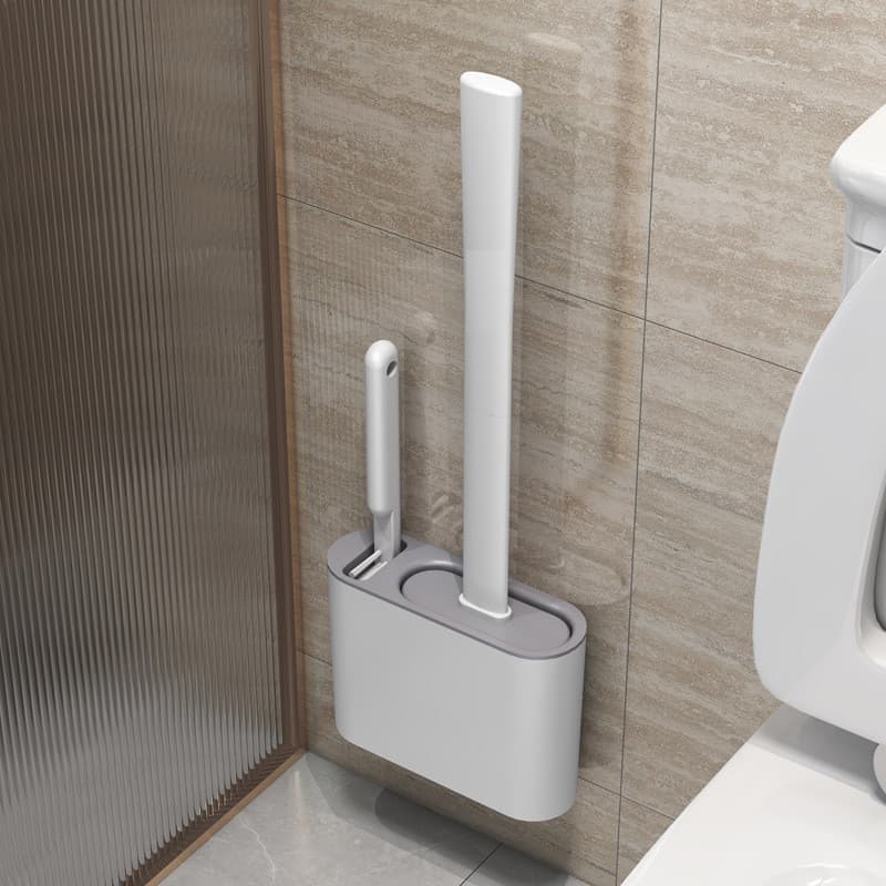 2 em 1  Escova Sanitária Quadrada Multiuso Para Privada de Silicone