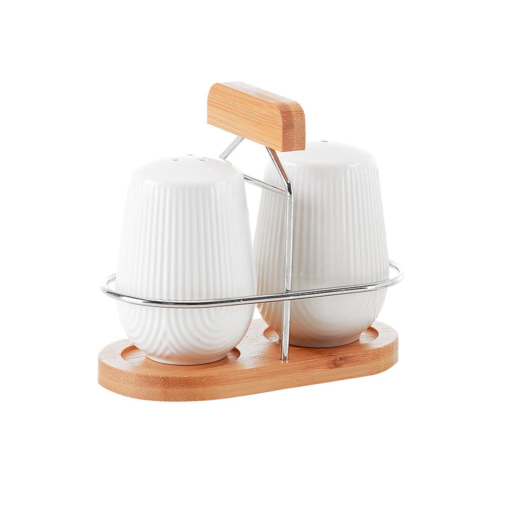 Conjunto Saleiro e Pimenteiro Oásis 90ml Com Suporte