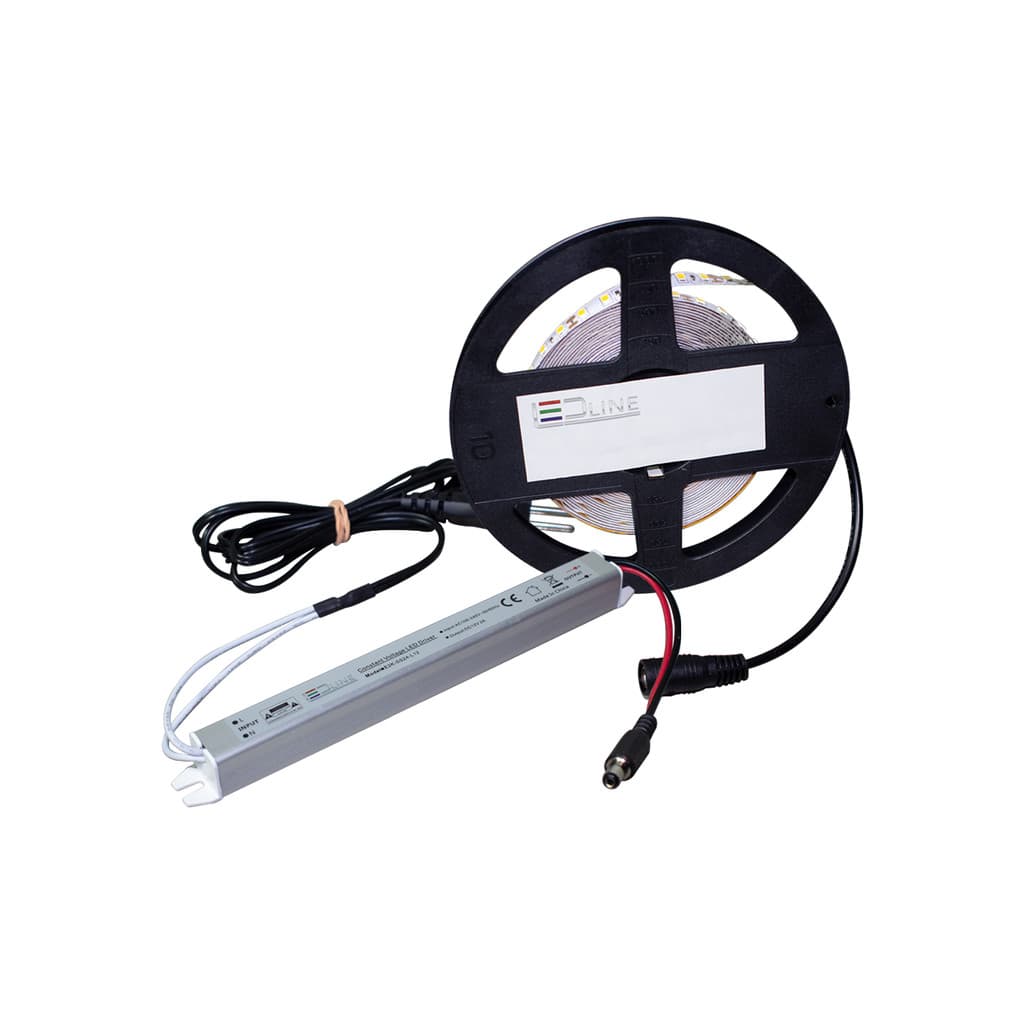 Fita de Led 3528 Sem Silicone 3000K Branco Quente Com 5 Metros 120Led/M IP20 - Led Line