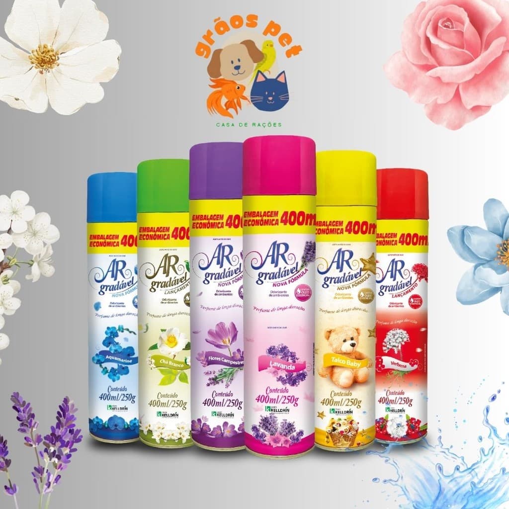 ODORIZADOR EM SPRAY AR GRADAVEL KELLDRIN 400ML