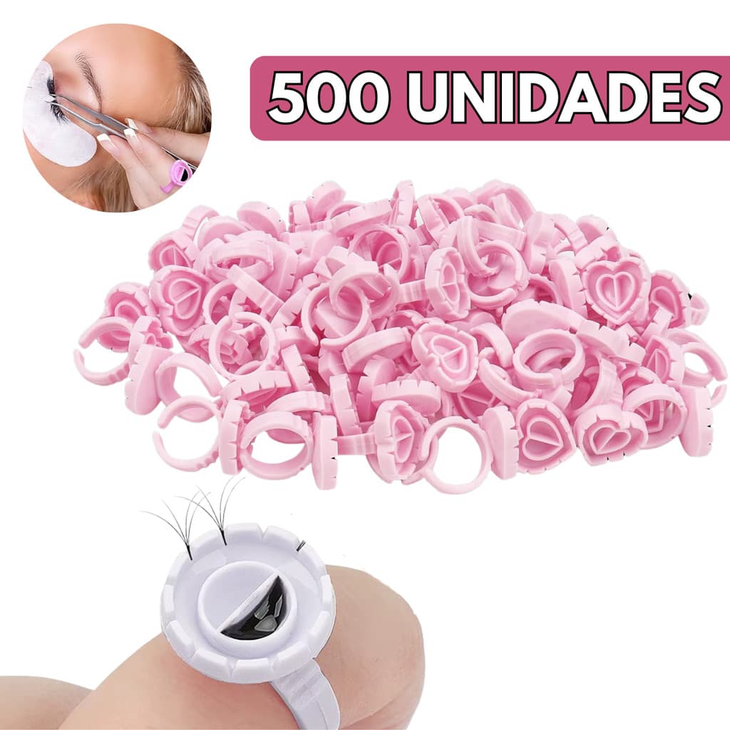 Kit Anel Batoque Descartável Cola Micropigmentação Henna Cílios Sobrancelhas - Escolha Seu Kit