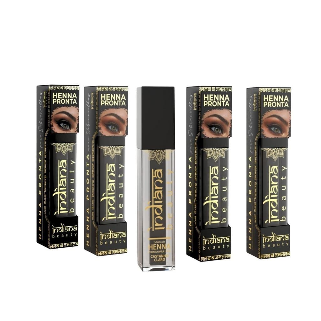 Henna Para Sobrancelhas Todas as Cores Indiana Beauty Pronta Para Uso 4 g Designer Henna Indiana