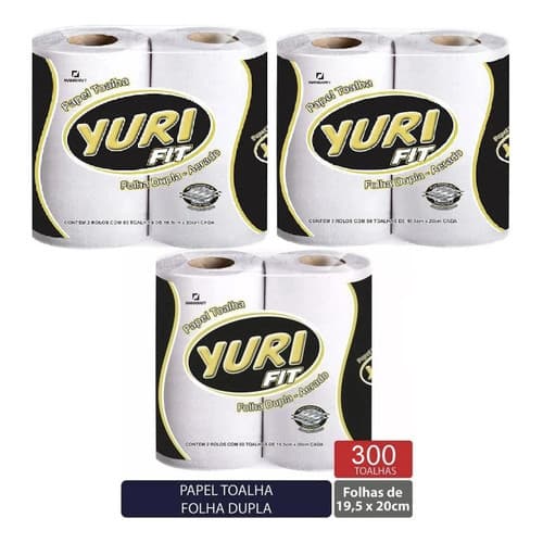 Kit 3 Pacotes De Papéis Toalha Yuri Fit