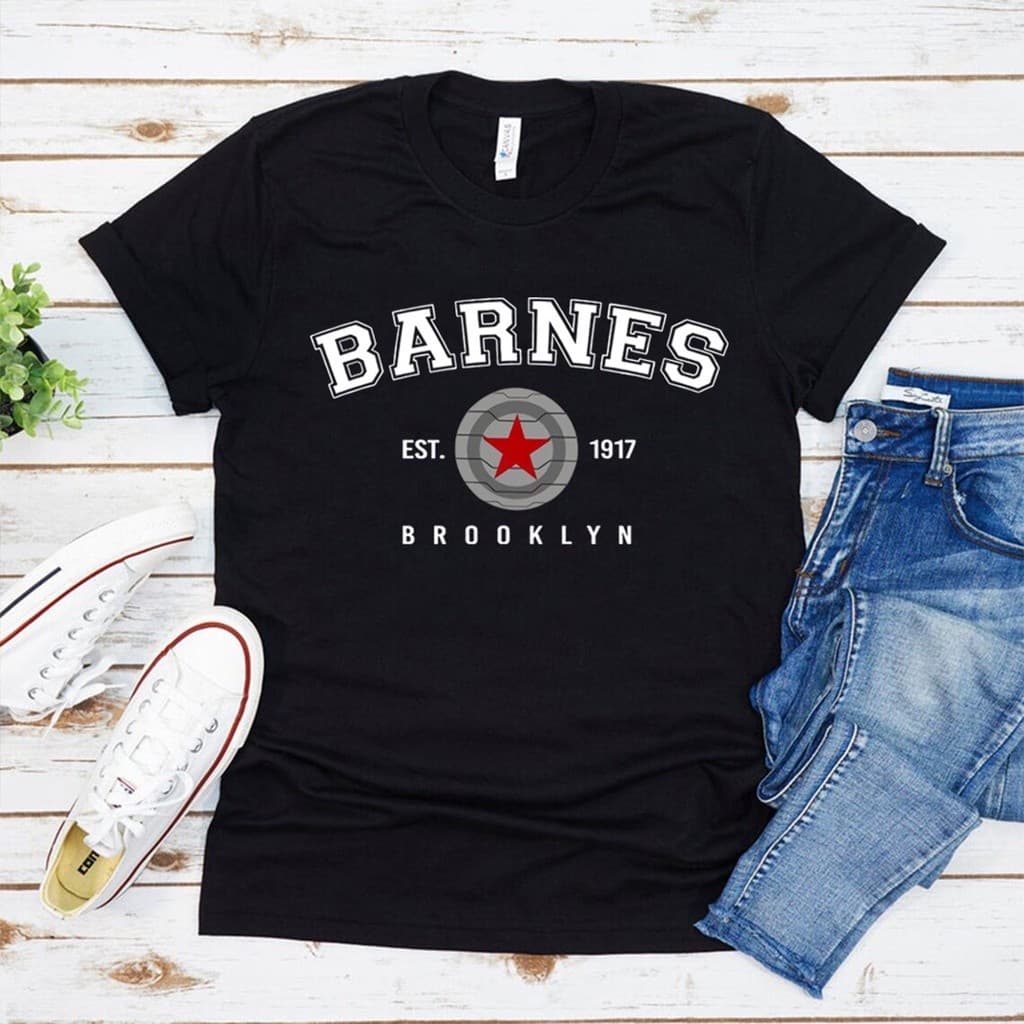 Camiseta Basica Camisa Bucky Barnes 1917 Mcu Brooklyn Star Filme Unissex