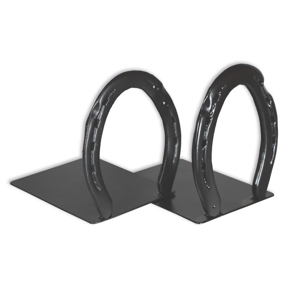 Kit 2 Aparador de Livros Suporte Decorativo Ferradura Preta