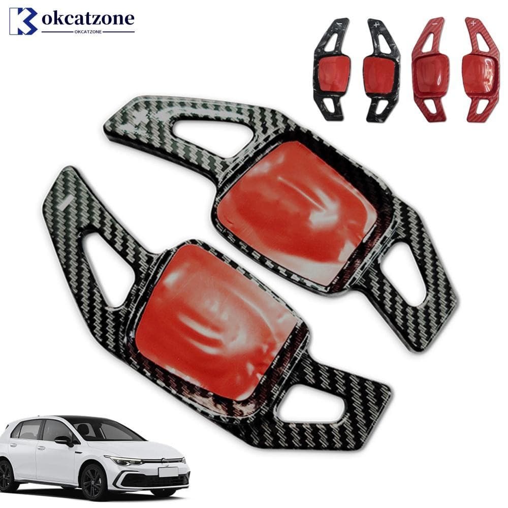OKCATZONE 2 Peças Remo De Volante De Carro ABS Shifter Remos De Mudança De Marcha Acessórios De Extensão Para Volkswagen