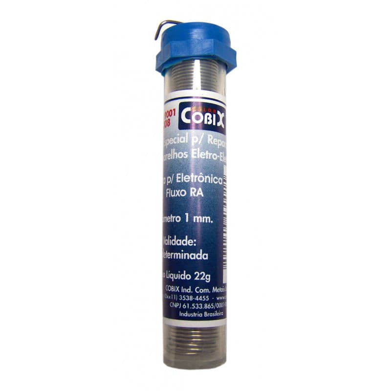 Solda estanho cobix 1mm 22g