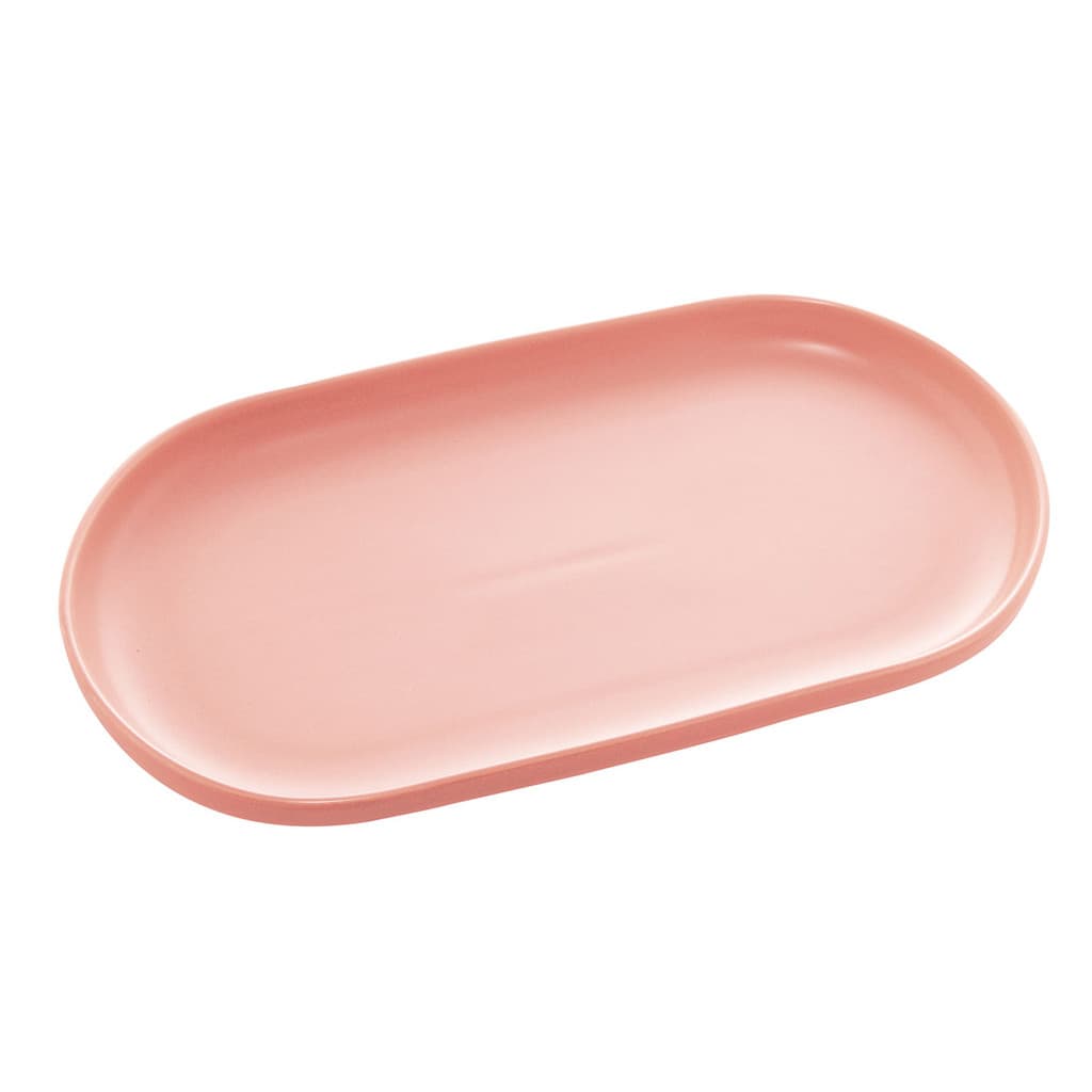 Travessa Porcelana Oval Nordica Rosa Matt 30x17x3cm