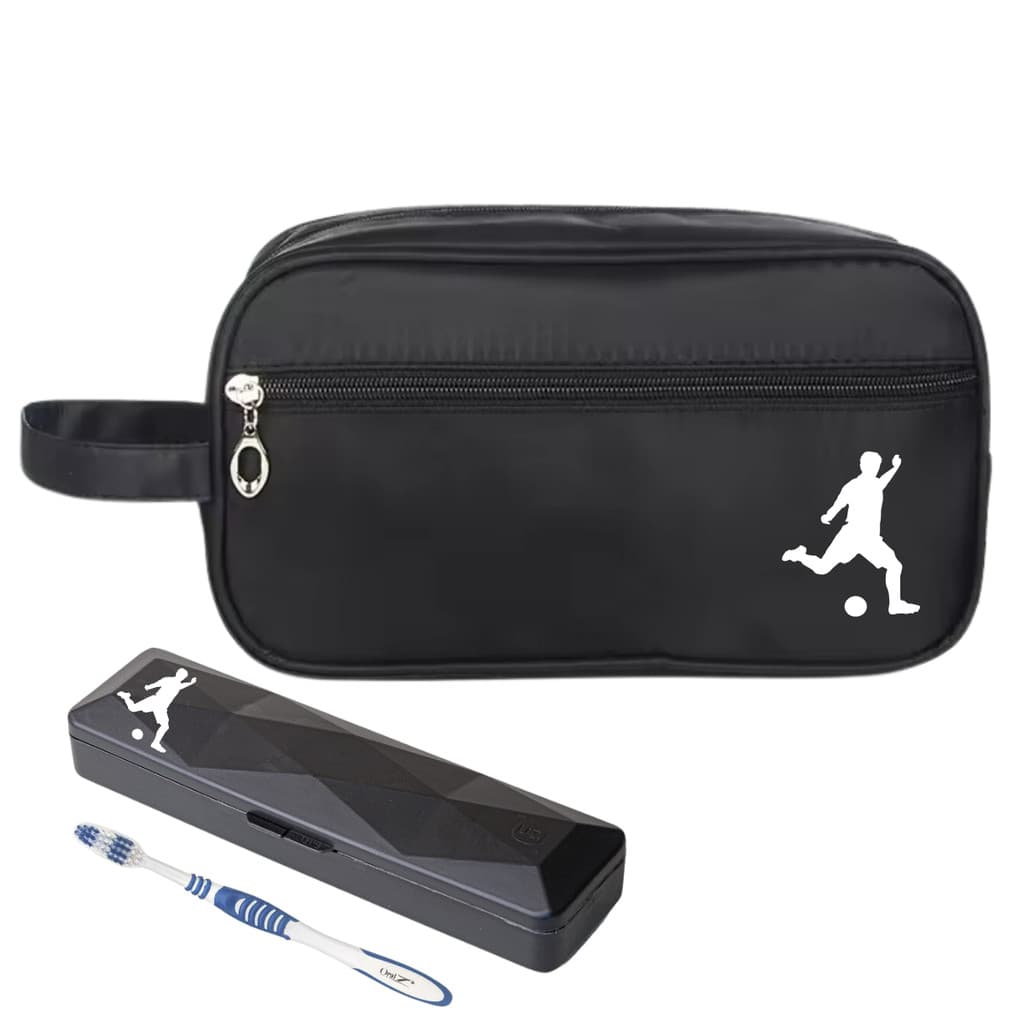Nécessaire Premium Executiva Nylon Futebol Com Porta Escova
