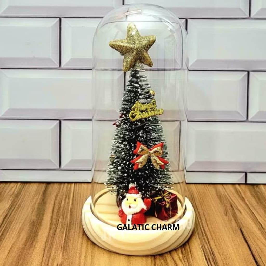 Cúpula Iluminada de Natal Presente Decorativo com LED 23CM