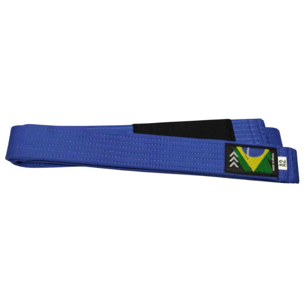 Faixa de Jiu Jitsu MK Brasil Azul Ponta Preta