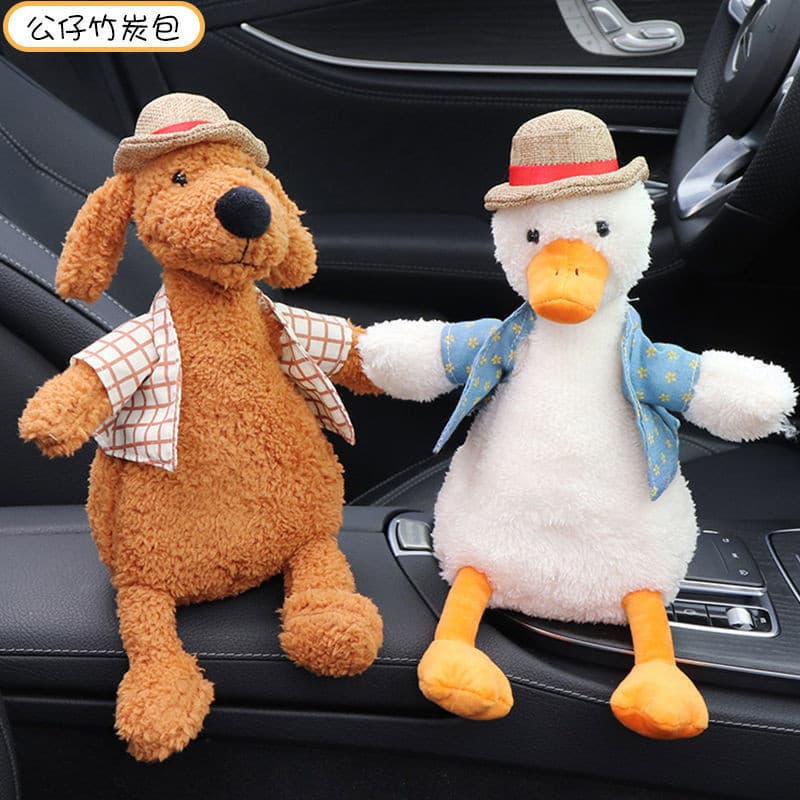 Carro ativado saco de carvão de bambu novo carro formaldeído remoção odor dos desenhos animados bonito carro boneca deco
