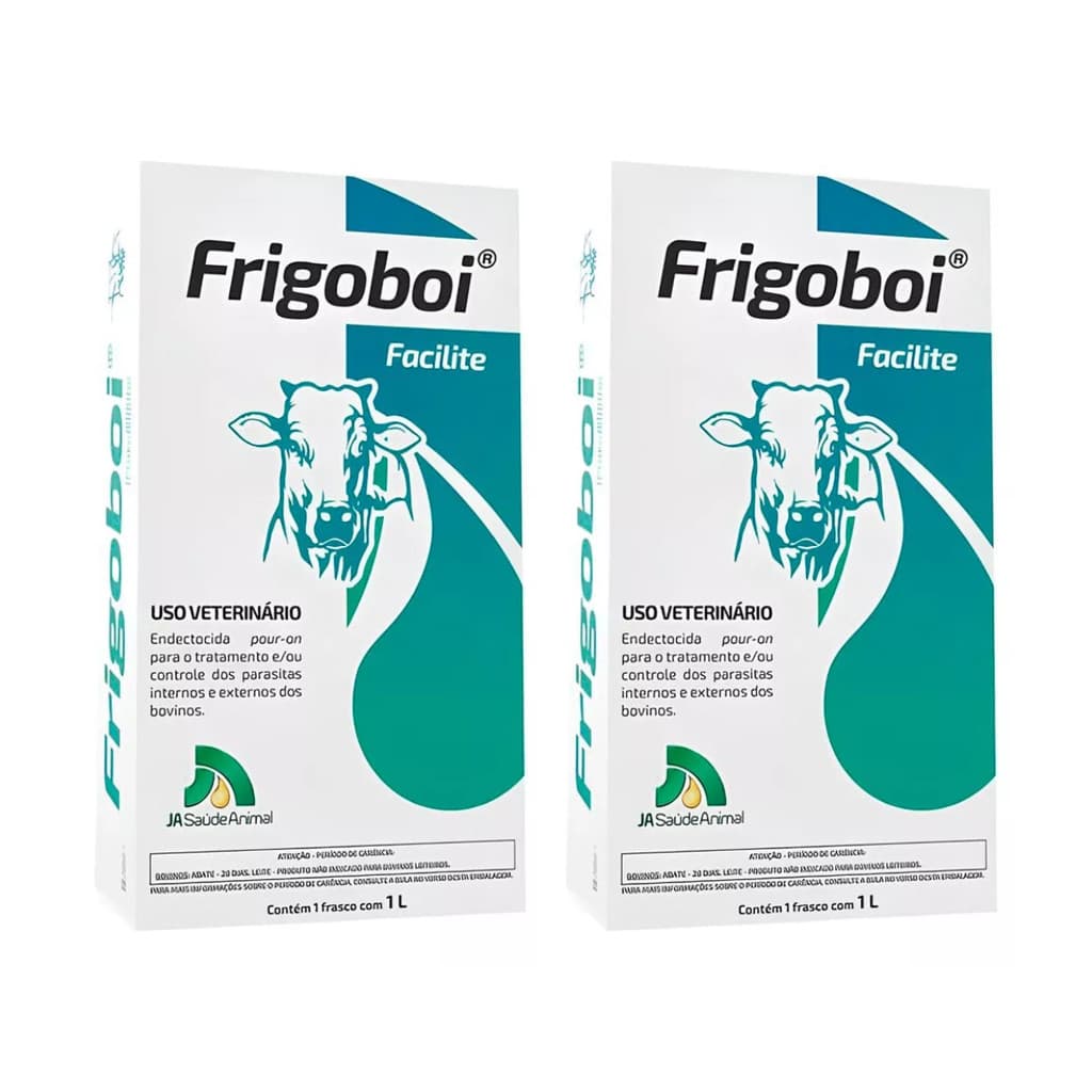 Kit 2 Uni Frigoboi Pour On 1L Parasitas Interno E Externo