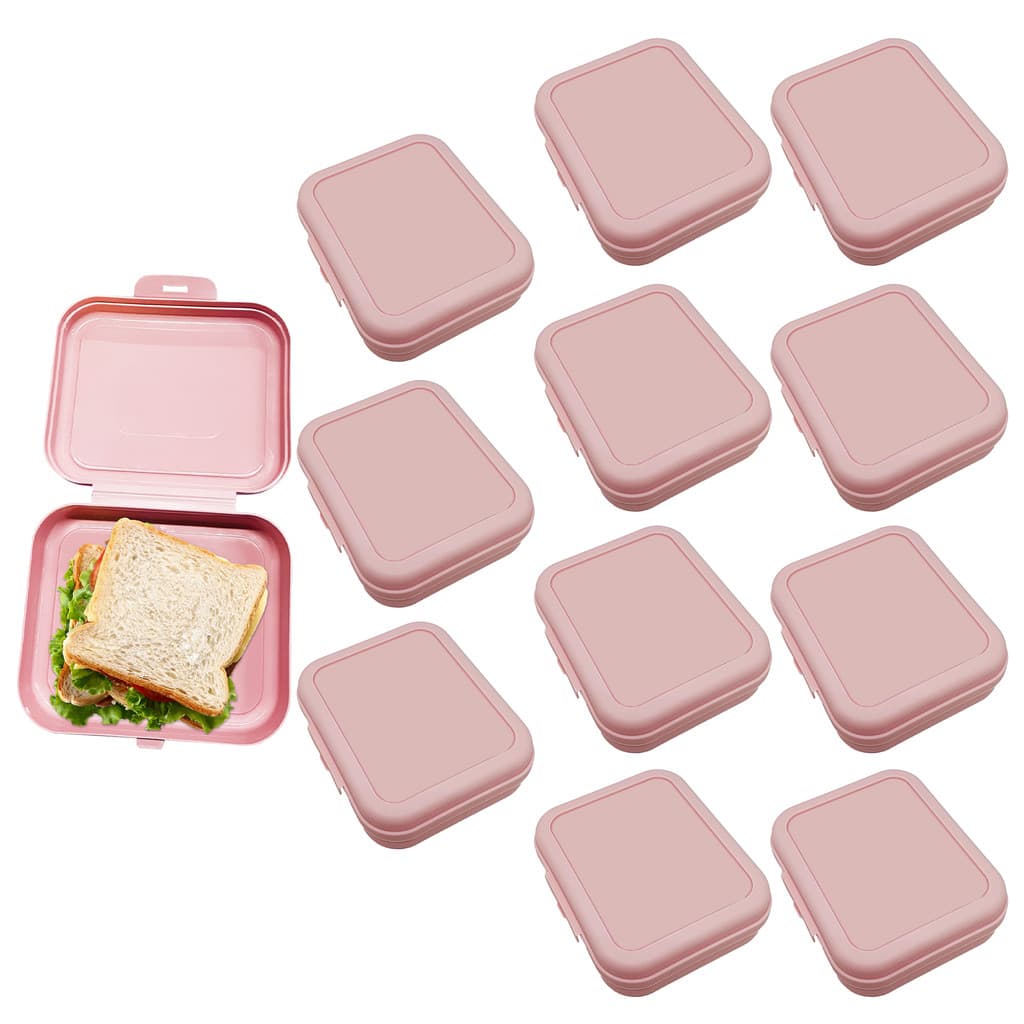Sanduicheira Porta Sanduíche 300ml Plástico Resistente Lembrancinhas para Festa Escolar Kit 12pçs