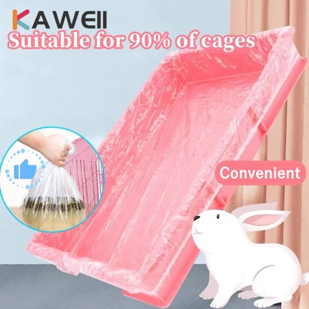 KAWEII 10pcs Tapete De Bandeja De Gaiola De Coelho , Capa Transparente Descartável Para Animais De Estimação Filme Elást