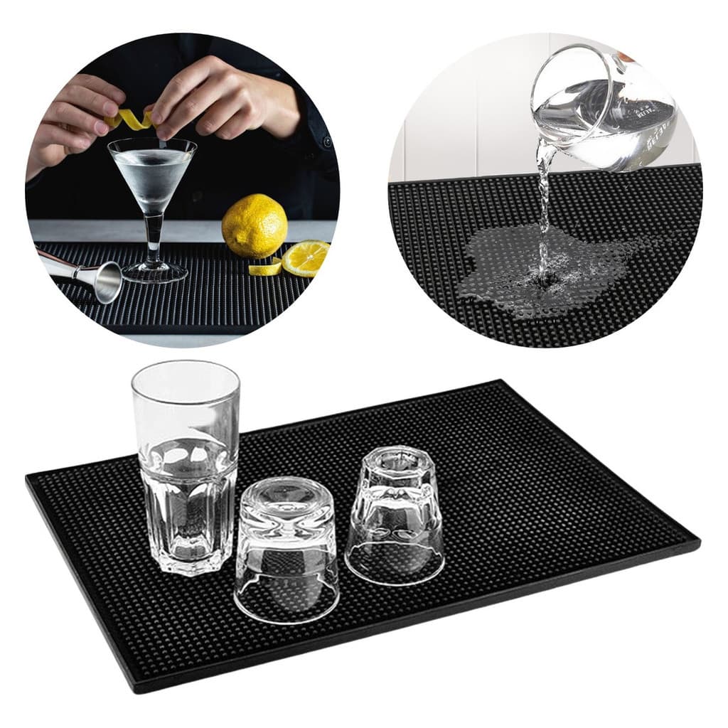 Tapete Escorredor De Louça Copos Silicone Grande Bar Festa