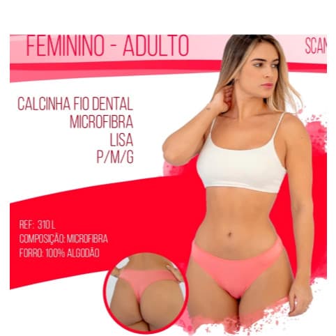 Kit 10 Calcinhas Microfibra Confort Tanga Fio Dental Lisa / Estampada