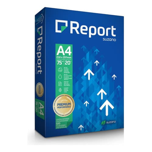 Papel Sulfite Premium A4 75g 500 Folhas Report Cor Branco