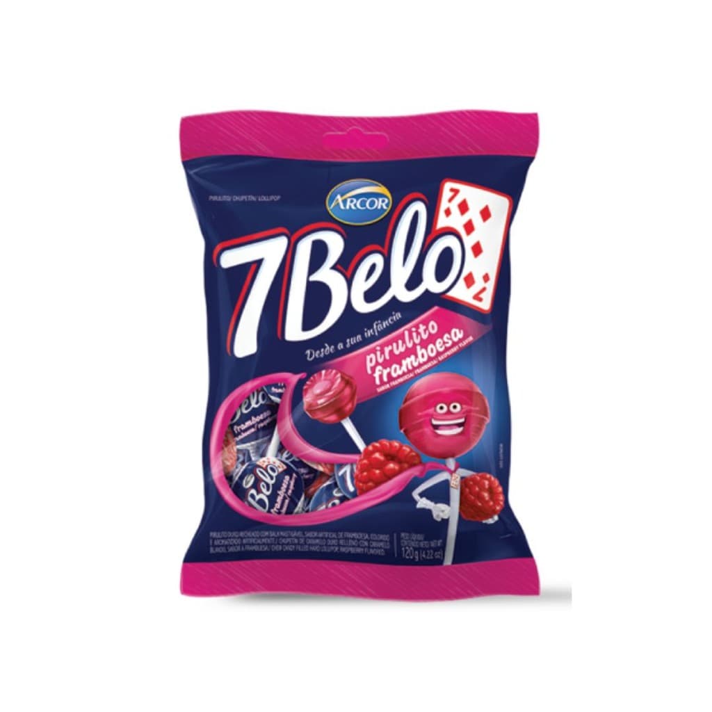 PIRULITO 7BELO FRAMBOESA 500GR