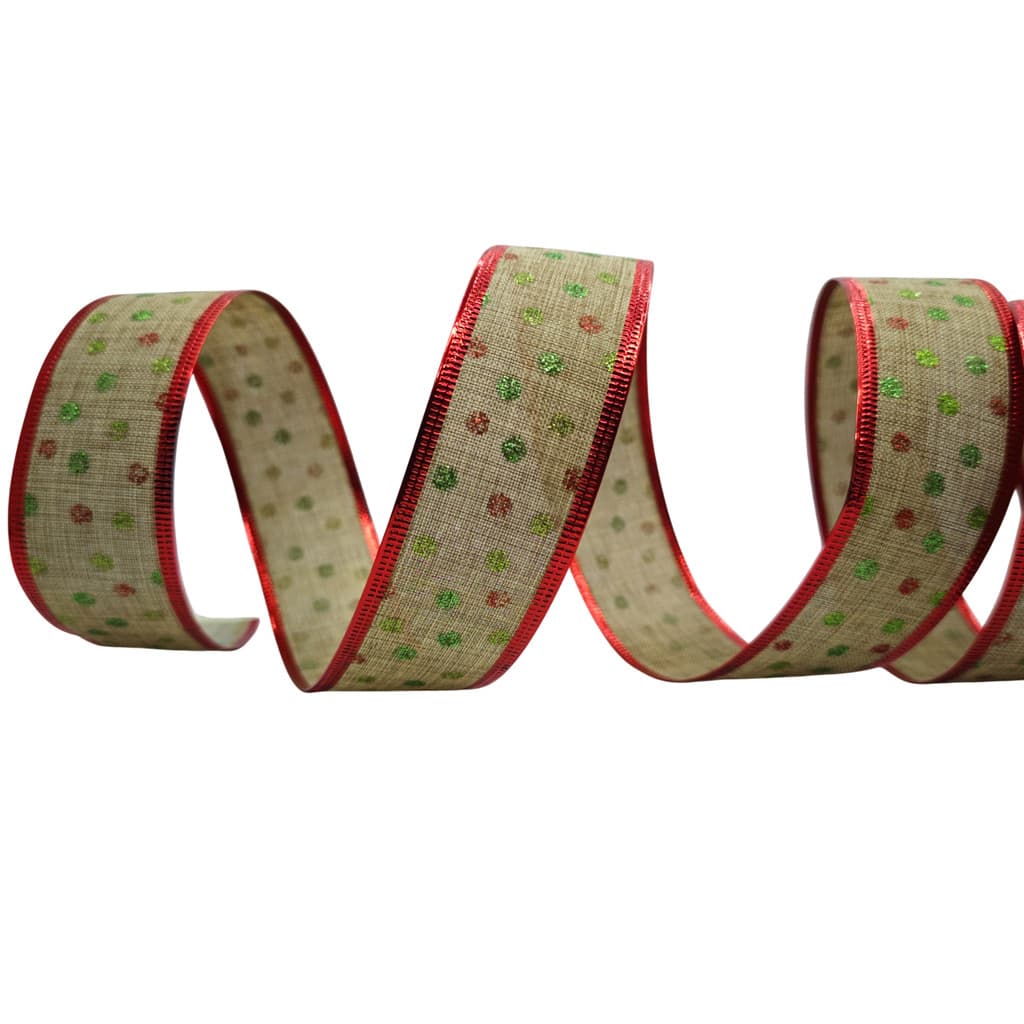 FITA ARAMADA NUDE AZEVINHO 3 METROS 38MM NATAL DECORAÇÃO PRESENTE ÁRVORE