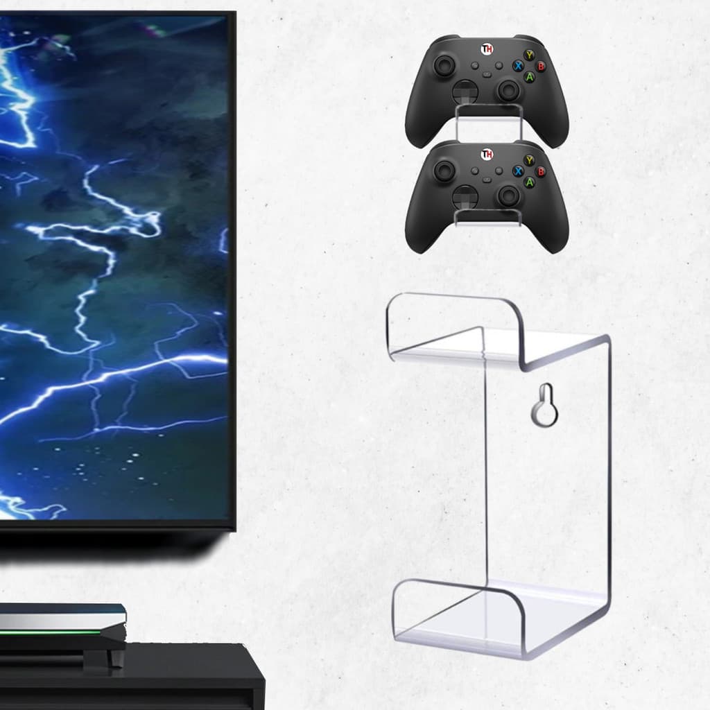 Suporte De Parede P/ Controle Xbox Ps4 Ps3 Fone Headset