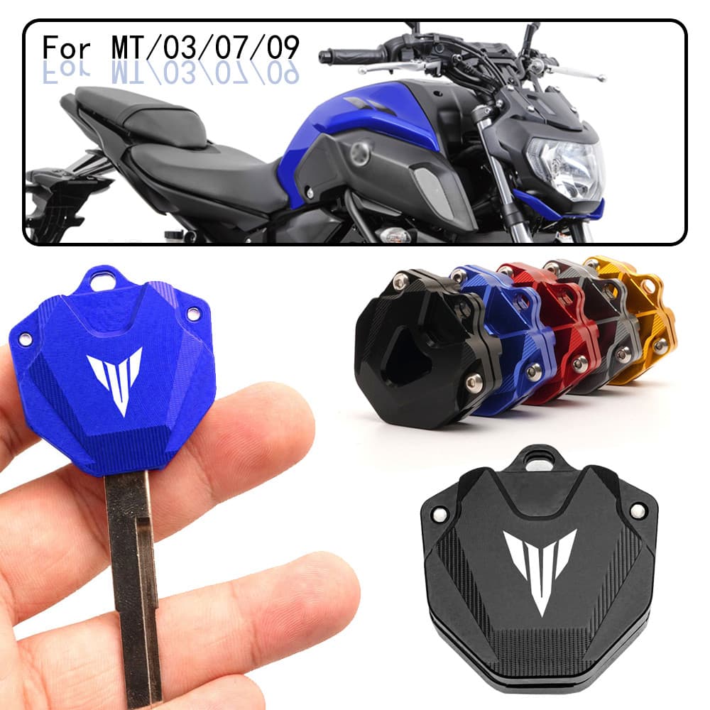 Para YAMAHA MT03 MT07 MT09 MT10 MT25 MT 03 07 09 10 Acessórios Da Motocicleta Capa Chave Caso Escudo Chaveiro Titular
