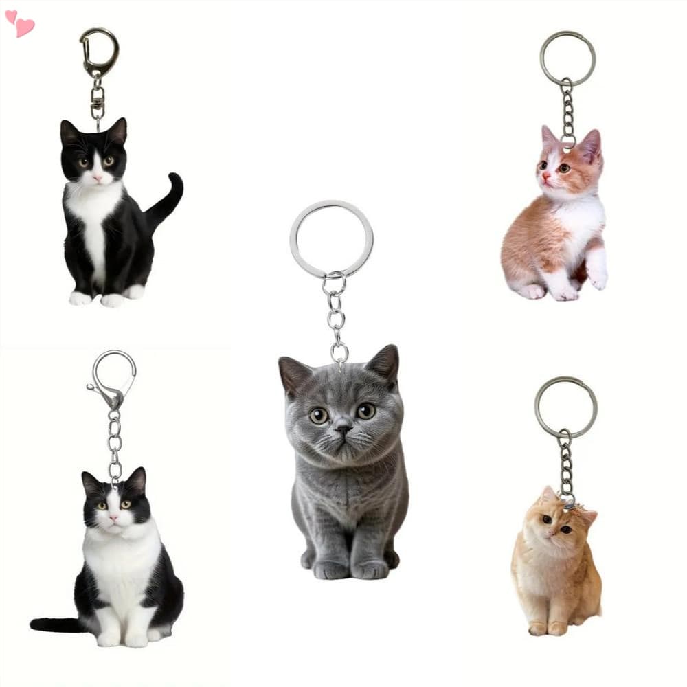 Chaveiro De Gato Smoking Fofo , Acessórios De Carro Com Pingente De Bolsa Kawaii Para Mochila , Amuletos Gatinho Animal