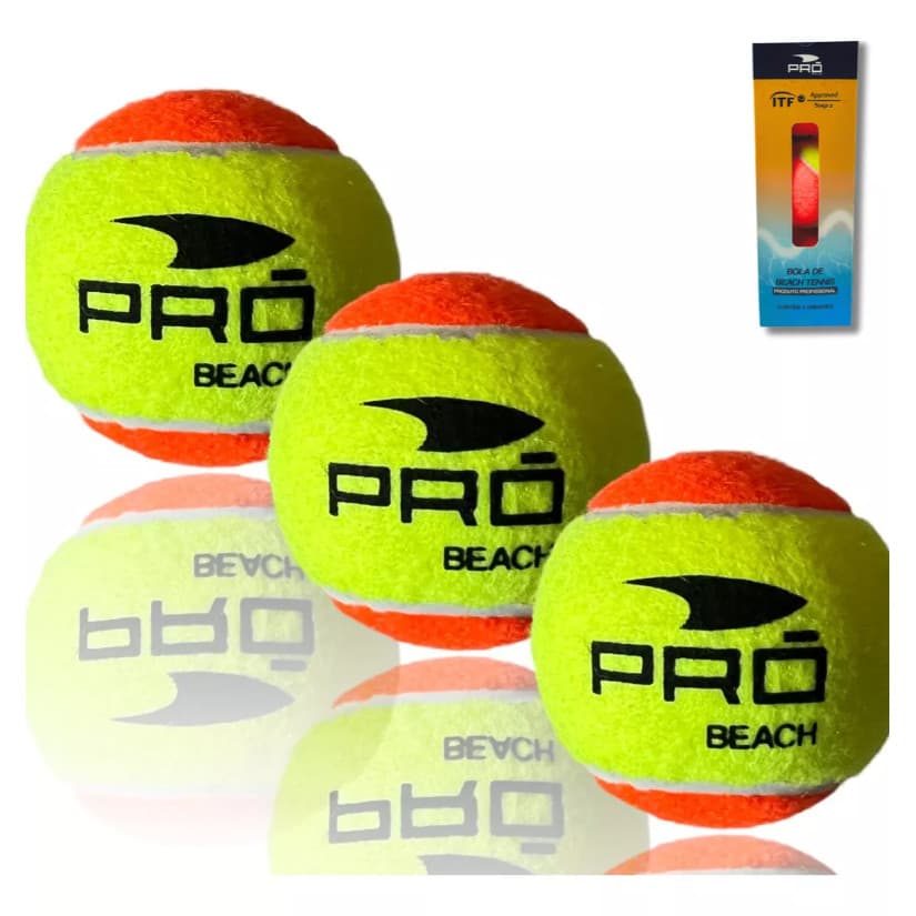 Bolas de Beach Tennis ITF Kit 3 Unidades Bolinha Profissional Praia Areia Tênis