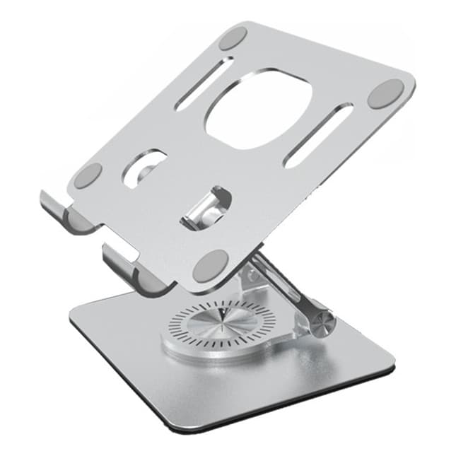 Suporte Para Tablet Dobrável Em Liga De Alumíniogiratório360 Cor Suporte Giratório Para Tablet Sp-026: Prata
