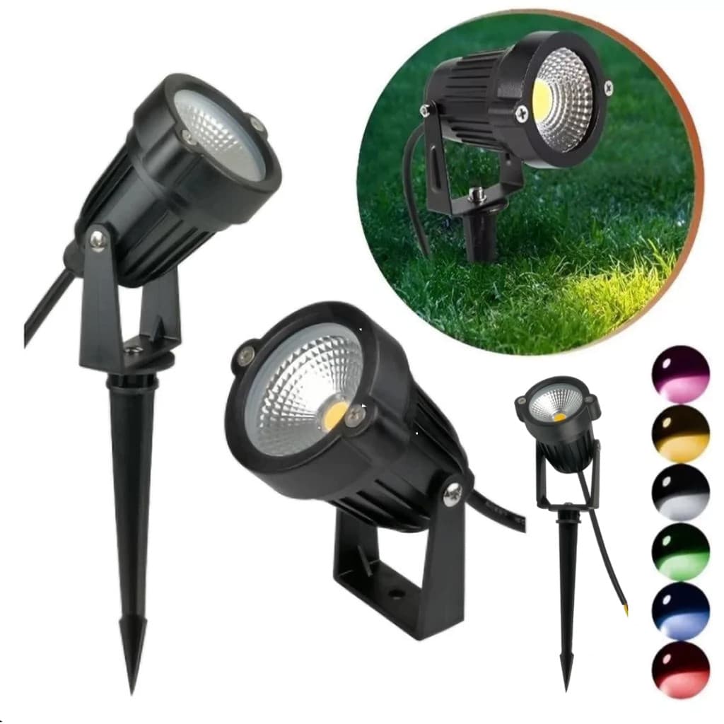 kit 2 un Luminária Espeto Jardim 9w 15w Cob Led cor de luzs a Prova Dágua ip65 Bivolt