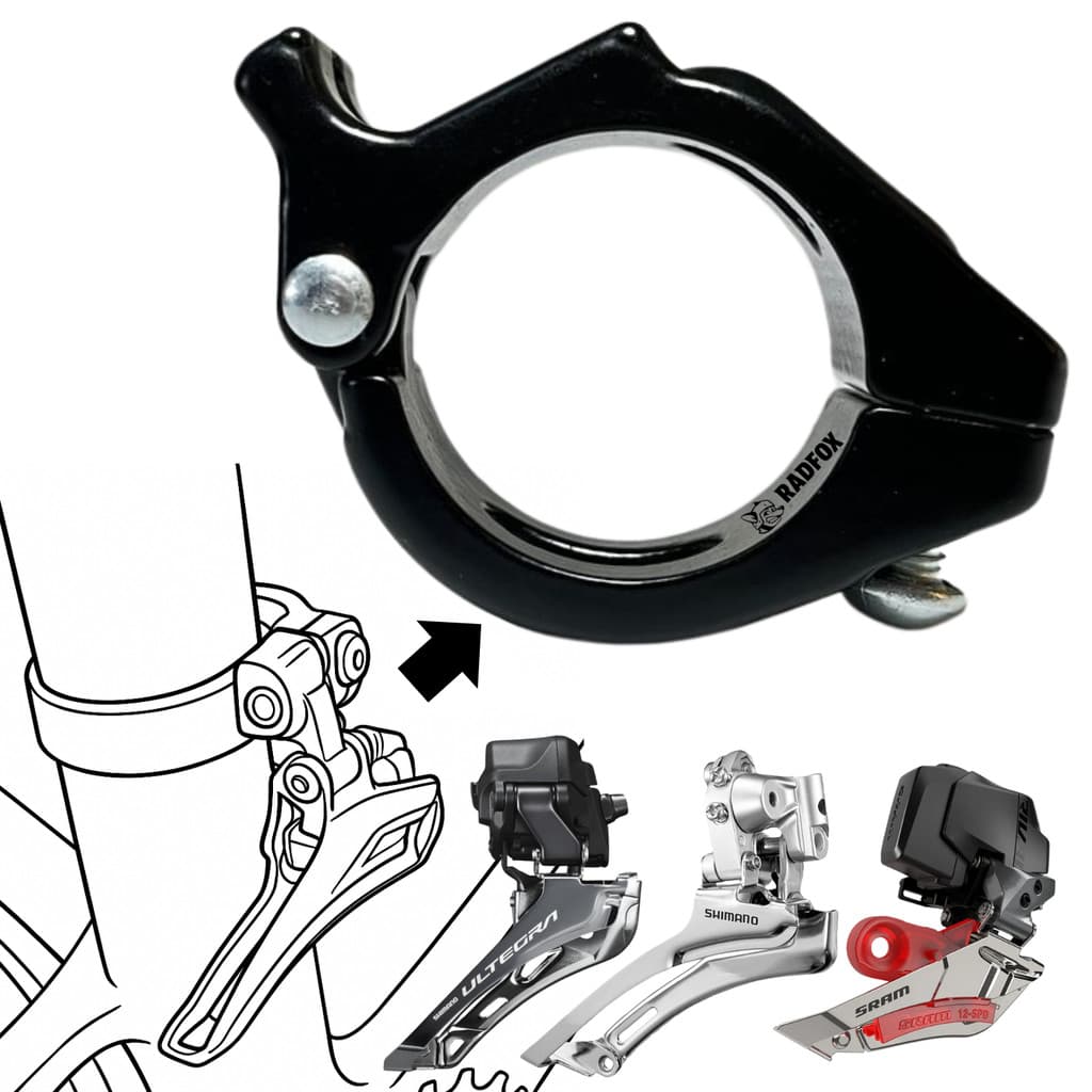 abraçadeira pra cambio dianteiro shimano 31.8 clamp braze-on