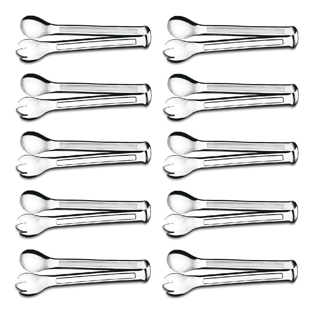 Kit 10 Pegadores De Salada Inox 20cm Multiuso Restaurante