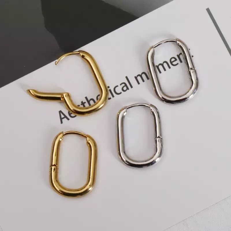 argola click oval semi joia anti alérgica cores
