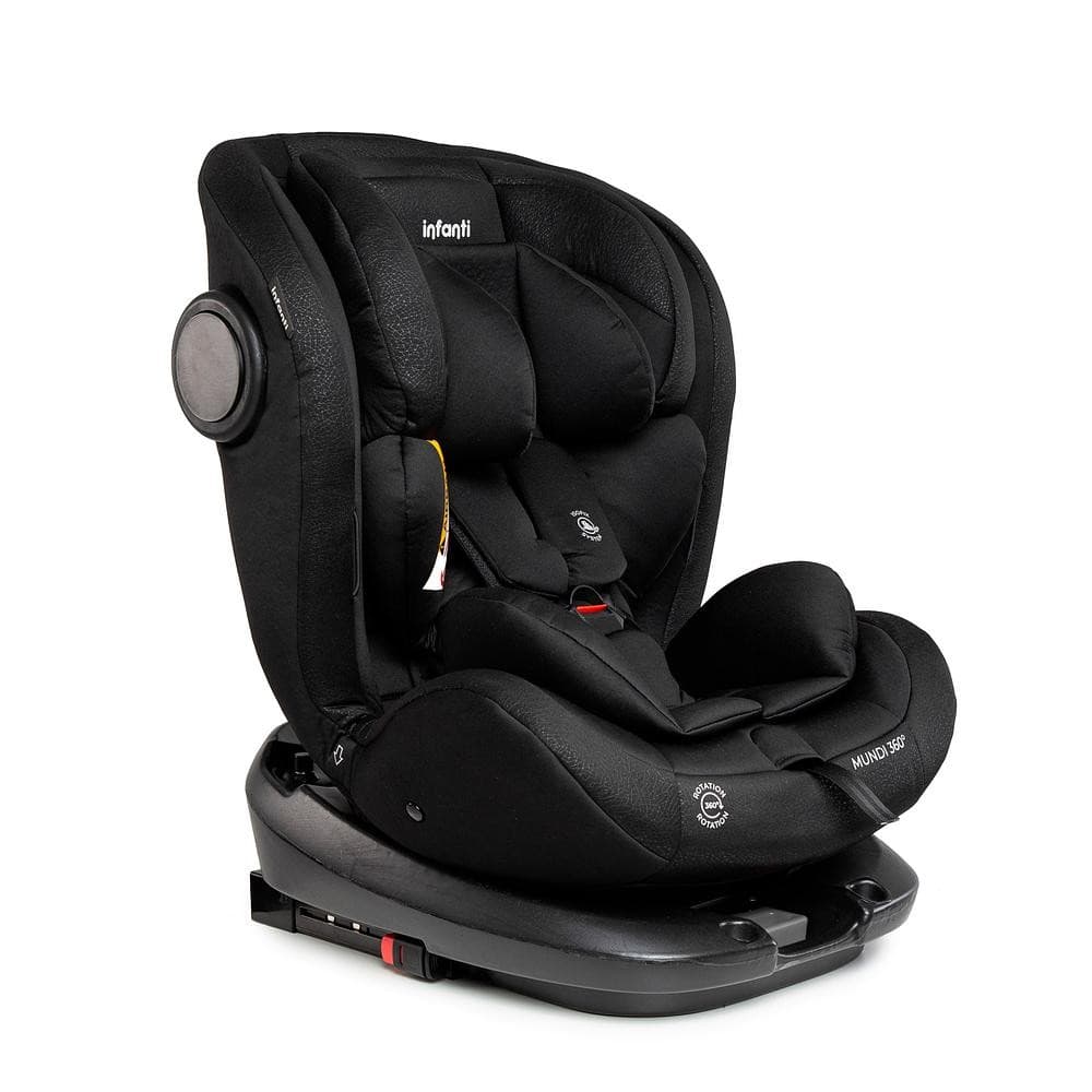 Cadeirinha de Bebê Mundi 360º Isofix Infanti 0-36kg Para Carro Preto