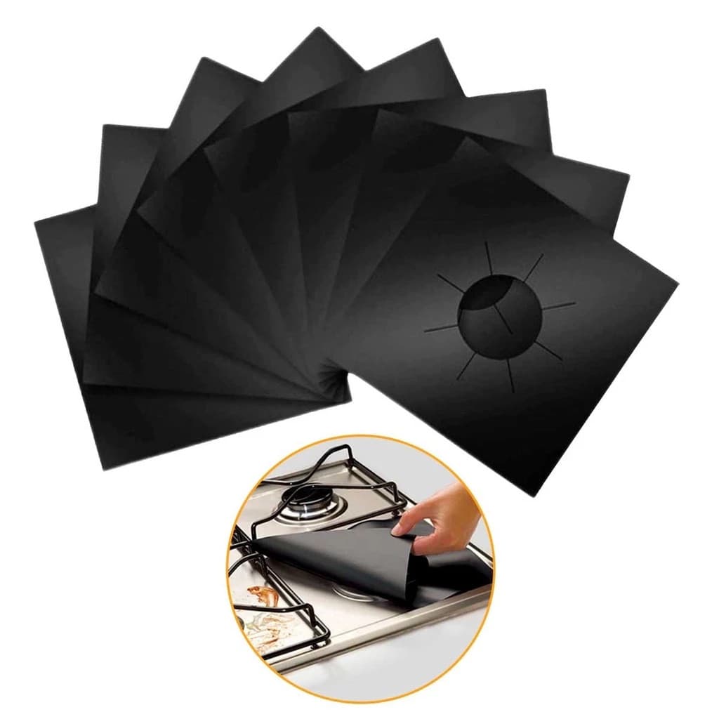 Kit Protetor para Boca de Fogão Antiaderente Reutilizavel Kit Fogão Protetor Capa Liner Fogão
