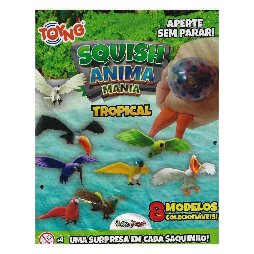 Squish Pássaro Tropical Macio e Perfumado Aperte Sem Parar